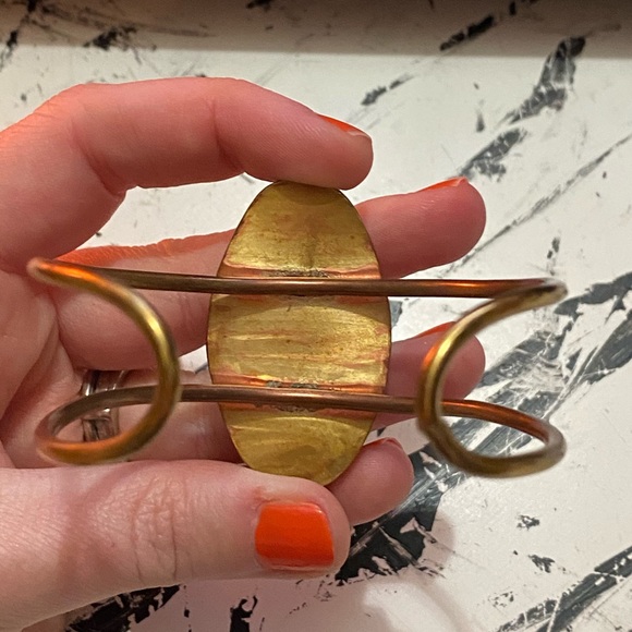 Porcelain and Stone Manderley Cuff Bracelet #2 NEW - Picture 5 of 8